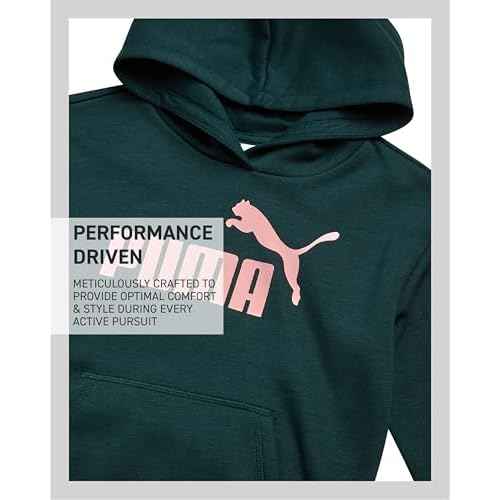 PUMA Girls Sweatshirt - Casual Athletic Performance Hooded Sweatshirt - Soft Fleece Pullover Graphic Hoodies for Girls