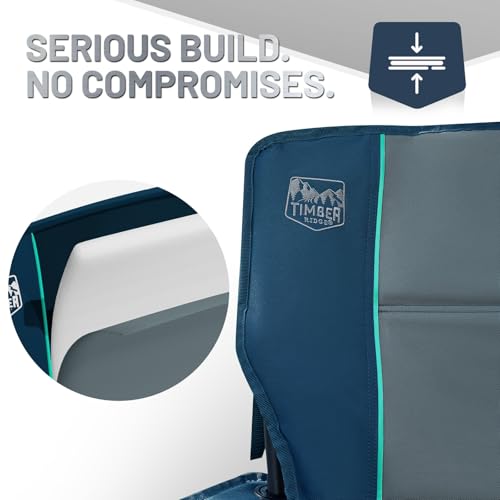 Timber Ridge 550 LBS Oversized Folding Camping Chair for Adults, Heavy Duty Outdoor Chair with Cup Holder Side Pocket for ...