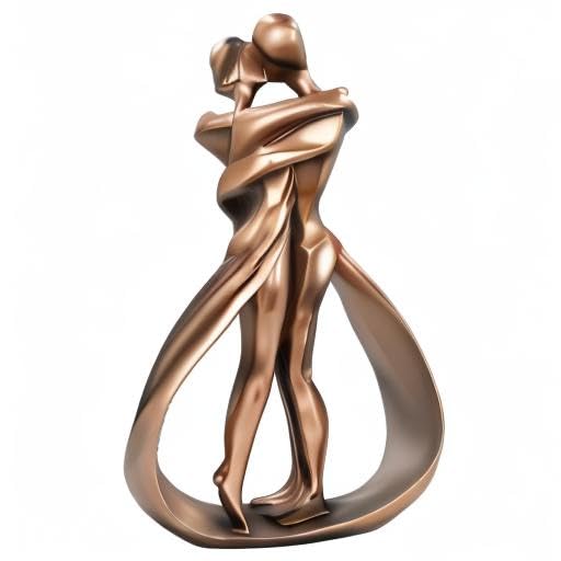 DreamsEden Anniversary, Resin Couple Modern Sculpture Home Decor, Romantic Gifts, 10 Inch