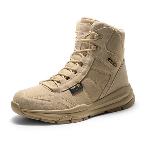 NORTIV 8 Men's Waterproof Lightweight Military Tactical Work Boots Outdoor Hiking Combat Motorcycle Boots