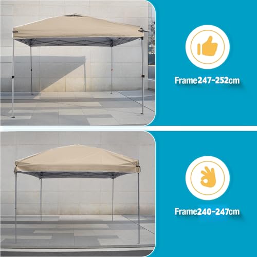 8x8 Canopy Replacement Top Cover with Air Vents for ez up Pop up Canopy Gazebo Tent with Adjustable Straps,Waterproof & An...