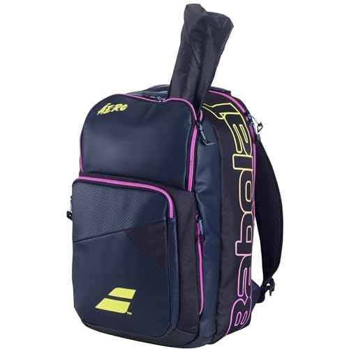 Babolat Pure Aero Rafa Tennis Backpack (Dark Navy/Yellow/Pink)
