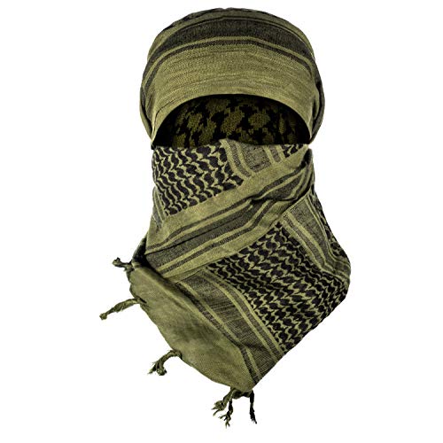 Texas Bushcraft Tactical Shemagh - Authentic Keffiyeh 100% Cotton for your Camping, Hiking and Backpacking Gear
