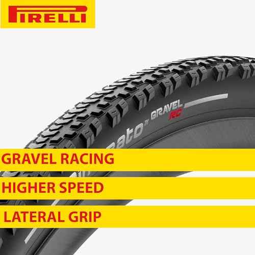 Pirelli Cinturato Gravel RC Classic 45-622 (700 x 45c) Gravel Bike Tire - Gravel Racing Specific Design for Pro-Level Performance - Higher Speeds - Enhanced Lateral Grip