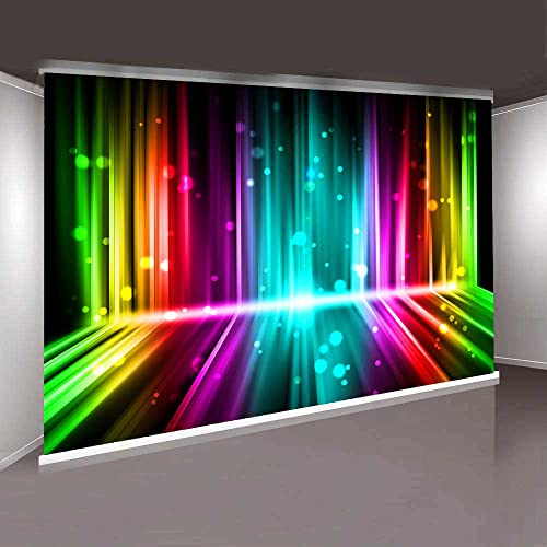 Sensfun Let's Glow Party Backdrop Music Disco Dance Rainbow Neon Photography Background Birthday Newborn Photo Studio Viny...