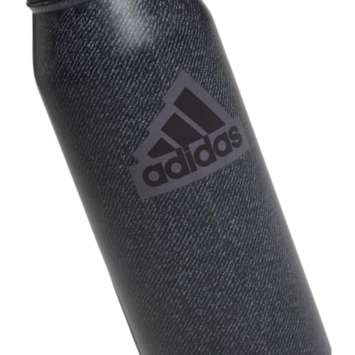 adidas 1 Liter (32 oz) Metal Water Bottle, Hot/Cold Double-Walled Insulated 18/8 Stainless Steel, Twill Black/Black/Grey F...