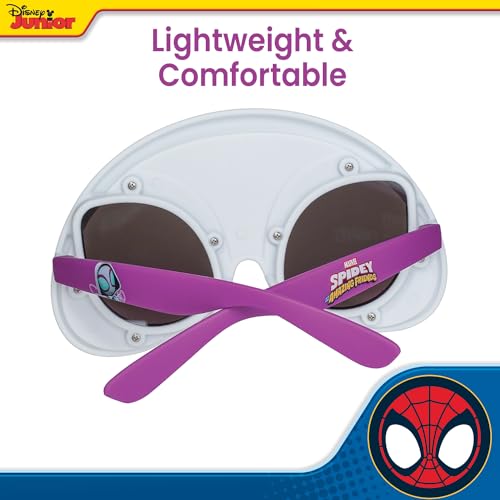 Sun-Staches Official Spidey and His Amazing Friends Sunglasses for Kids | Ghost Spider Costume Accessory | UV 400 | One Size Fits Most Kids