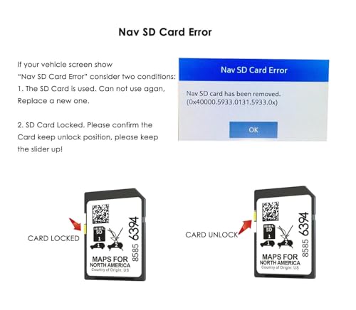 2025 Release GPS Navigation SD Card Compatible with GMC Chevry Cadilla Buick,Silverado, Equinox and More Navi System,USA C...