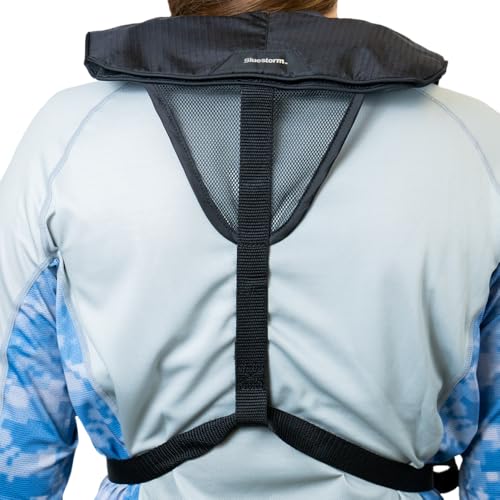 BLUESTORM Cirrus26 Inflatable PFD Life Jackets for Adults | US Coast Guard Approved Automatic Life Vest w/Manual Override ...