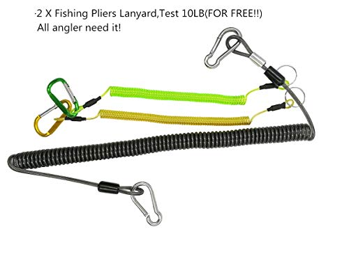Fishing Rod Lanyard for Trolling: 10ft-150LB Saltwater Rod Reel Safety Tether - Retractable Fishing Tool Coil Lanyard for ...