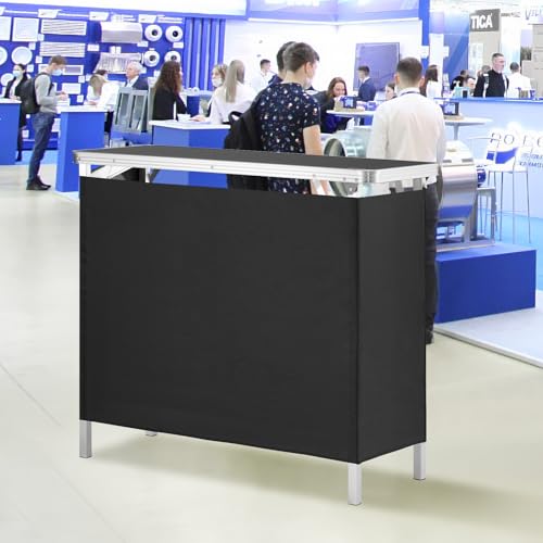 VEVOR Folding Portable Bar Table, Tradeshow Podium Table for Indoor, Outdoor, Party, Picnic, Exhibition, Includes Carrying...