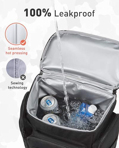 TOURIT Tactical Backpack Cooler Insulated Leak Proof, 42Can/30L Large Cooler Backpack Insulated Waterproof, Ice Chest with...