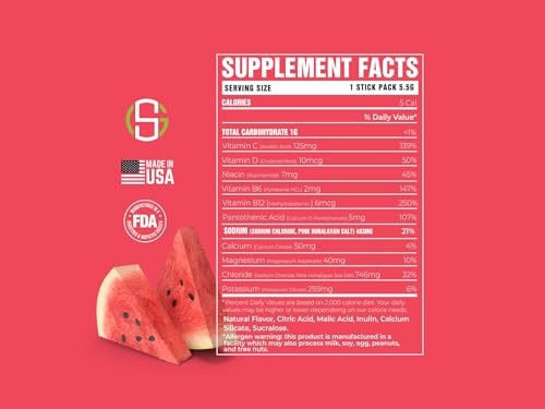 Strokes Gained Golf Hydration Watermelon Electrolyte Powder – Sugar Free Drink Mix Packets – Golf Accessories for Men & Wo...