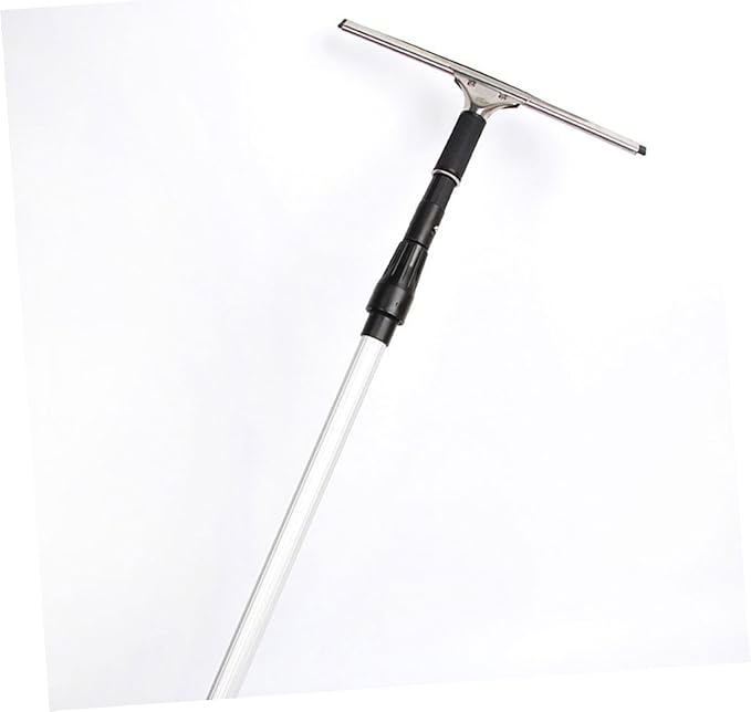 VALICLUD Telescopic Handle Window Squeegee with Extension Pole for Glass Cleaning Water Applicator and Scraper for Bathroom Kitchen Balcony and Mirror Stain Removal