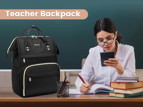 LOVEVOOK Laptop Backpack Women, 15.6 Inch Work Backpack Woman for Teacher Nurse Bags, Computer College Backpack Purse, Wat...