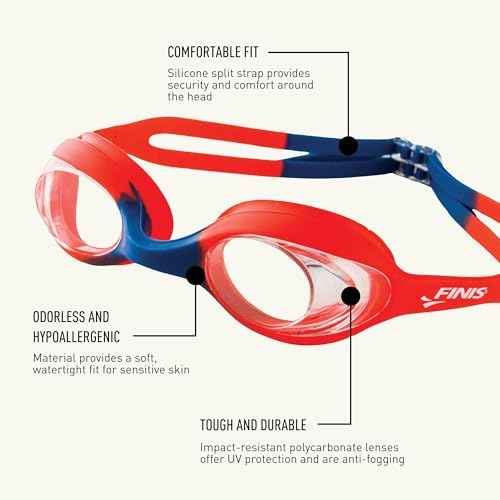 FINIS Swimmies Kids Swim Goggles - Learn-to-Swim Goggles for Ages 2 & Up - UV Protection - PVC & Latex Free