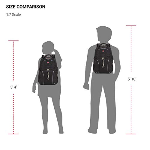 SwissGear 3258 Laptop Backpack, Fits Most 17 Inch Laptops, Secure Computer Sleeve for Travel, Work, School, Men's and Wome...