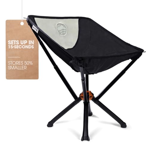 CLIQ Portable Chair Version 1.0 - Collapses to Size of Water Bottle - Lightweight Folding Chair for Camping - Outdoor Chai...