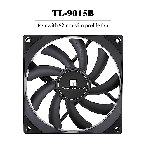 Thermalright AXP90 X47 Black Low Profile CPU Cooler, with 92mm TL-9015B Slim PWM Fan, ITX CPU Cooler, AGHP Technology, 47m...