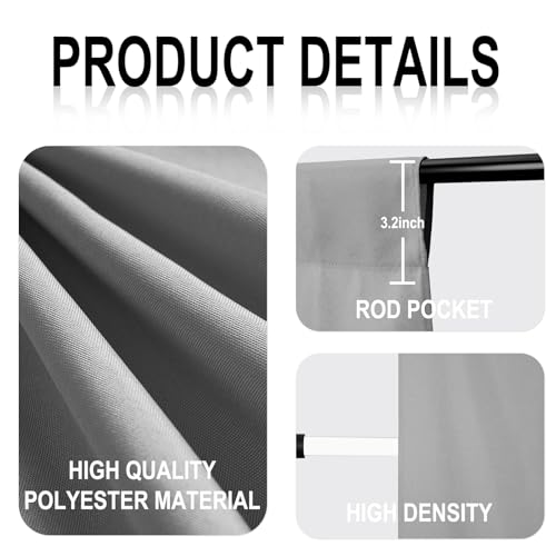 GFCC Grey Backdrop - 5FTX7FT Grey Photo Backdrop for Photoshoot Background for Photography Screen Video Recording Picture ...