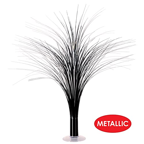 Beistle 2-Pack Metallic Spray Centerpiece, Sleek Black Decoration for New Years, Awards Night, & Birthday Parties, Table D...