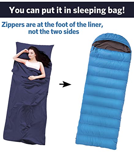 Sleeping Bag Liner Ultralight Travel Sheet Dirt-Proof Camping Sheets Compact Hotel Sleeping-Sack for Outdoor Backpacking H...