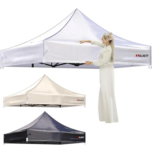 CLAETF 10x10 Canopy Replacement Top,Pop Up Canopy with 8 Drainage Holes,Canopy Tent Top Cover for Outdoor,Garden,Patio,Pav...