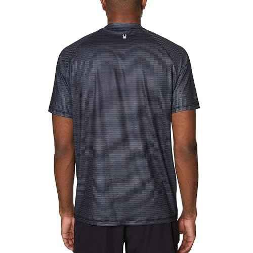 Spyder Men's Heather Short Sleeve Rashguard ? UPF+, Quick-Dry, Swim Shirt, Surfing, Hiking