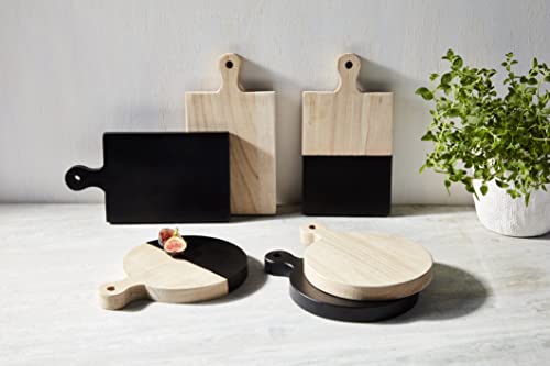 Mud Pie Circle Paulownia Board Set 8 1/4" x 6 1/4" dia
