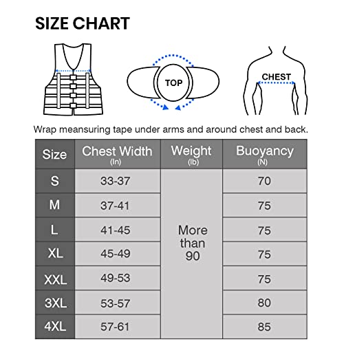 XGEAR Adult USCG Life Jacket Water Sports Life Vest
