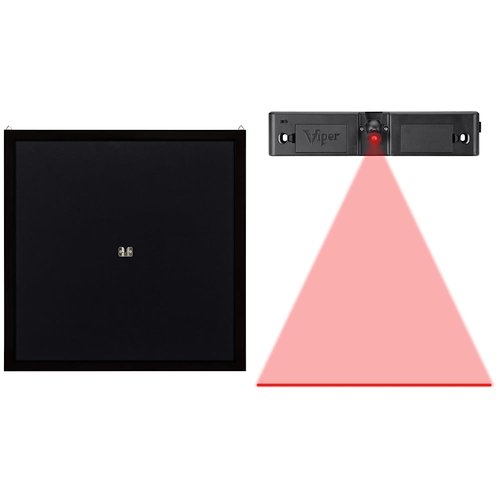 Viper Wood Framed Dartboard Backboard and Laser Throw/Toe Line Marker Bundle