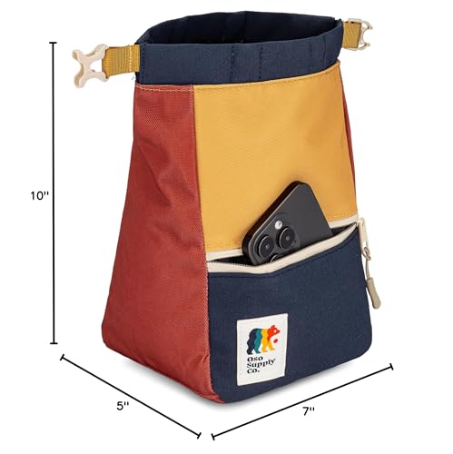 Oso Supply Co - Crux Bouldering Chalk Bucket, Large Size Chalk Bag for Rock Climbing, Chalk Pot with Magnetic Closure, Zip...
