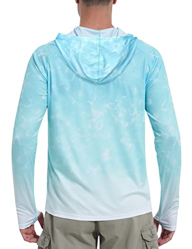 Roadbox Men's Performance Fishing Hoodie, UPF 50+ UV Sun Protection Rash Guard, Outdoor Long Sleeve Water Hiking Swim Shirts