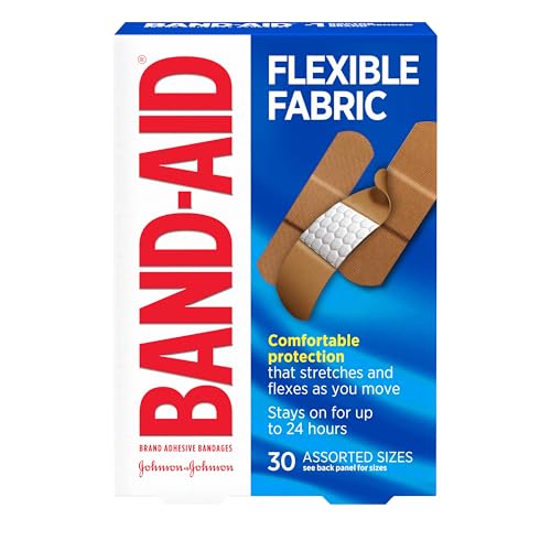 Band-Aid Brand Flexible Fabric Adhesive Bandages, Comfortable Sterile Protection & Wound Care for Minor Cuts & Burns, Quil...