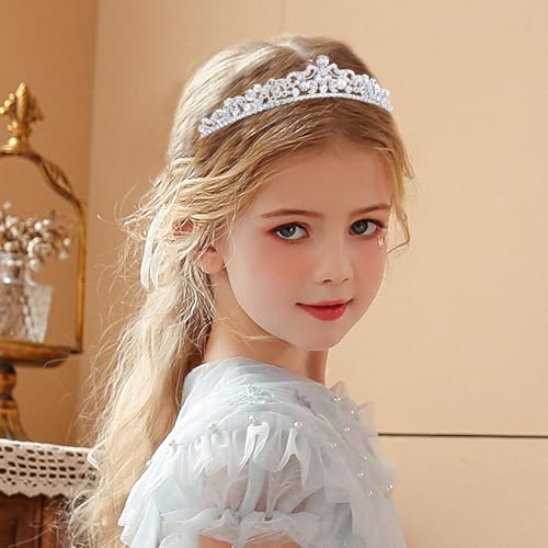 TOBATOBA Silver Tiara Silver Crown for Women Girls Crystal Princess Tiara Wedding Tiaras for Bride, Quinceanera Crown 15 a...