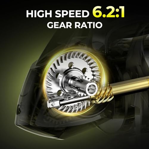 KastKing Sharky Spinning Reel – 5.2:1 & 6.2:1 Gear Ratios, Carbon Fiber Drag 33–39.5LB, 10+1 Stainless Bearings, Lightweig...
