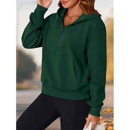 PRETTYGARDEN Women's Half Zip Up Hoodies 2025 Fall Long Sleeve Cropped Pullover Oversized Sweatshirt Fashion Y2K Clothes