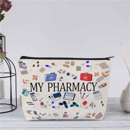 Medicine Storage Pouches, Makeup Bag for Travel - Zipper Cosmetic Storage Bag with Vibrant Designs, Multi-Use Functionality (Gift for Birthdays, Graduation, Christmas) (Style I)