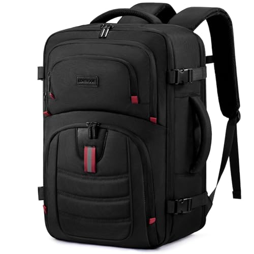 LOVEVOOK 50L Travel Backpack for Men, Airline Approved Carry On Luggage with 3 Packing Cubes, TSA Overnight Bags, Waterpro...