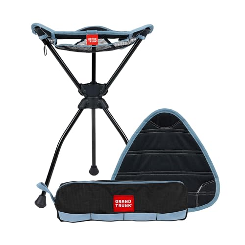 GRAND TRUNK Compass 360 XT Extra Tall Swivel Stool - Compact 260lb Capacity Portable Outdoor Seat for Camping & Travel (Br...