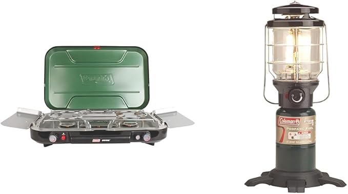 Coleman Classic 3-Burner Propane Camping Stove, Portable Camp Stove & NorthStar 1500 Lumens 1-Mantle Propane Lantern, Pus...