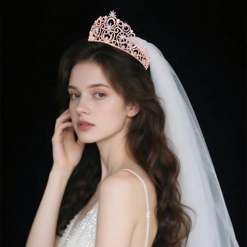 Tiaras and Crowns for Women Bubble Crown Crystal Queen Crown princess headbands for Wedding Prom Birthday Halloween Christ...