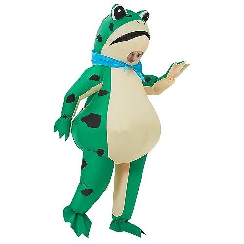 DAHAKII Funny Frog Inflatable Costume Cosplay Blow-Up Suit for Adult/Birthday/Halloween Party/Mardi Gras