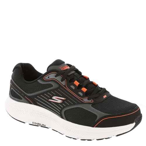 SKECHERS Men's Go Run Consistent 2.0, Black/Orange, 9 Wide