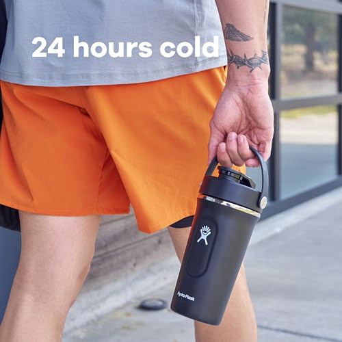 Hydro Flask Shaker Bottle – Insulated Stainless Steel Gym Bottle for Pre Workout & Protein 24 Oz Indigo Blue