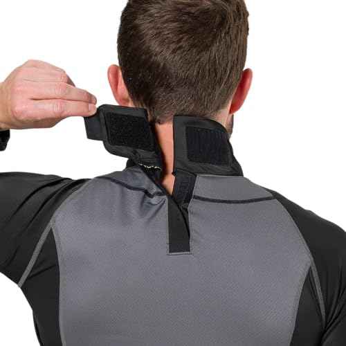 Shock Doctor Youth Boys Compression Shirt with Neckguard for Hockey. Long Sleeves with Integrated Neck Guard. for Youth Boys