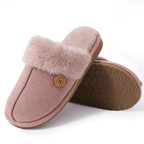 Litfun Women's Fuzzy Memory Foam Slippers Fluffy Winter House Shoes Indoor and Outdoor