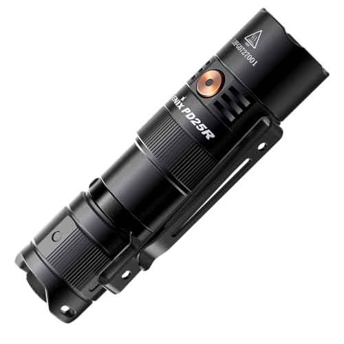 Fenix PD25R 800 Lumen USB-C Rechargeable EDC Flashlight with 2X ARB-L16 and LumenTac Organizer