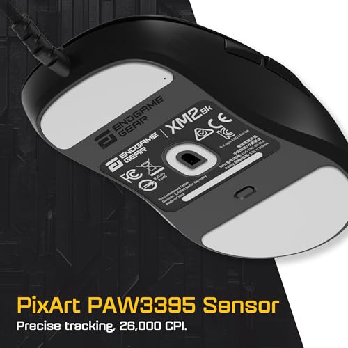 ENDGAME GEAR XM2 8k Gaming Mouse – 8000Hz Polling Rate, Kailh GX Switches, PixArt PAW3395 Sensor, Ultra-Light 52 g, Black ...