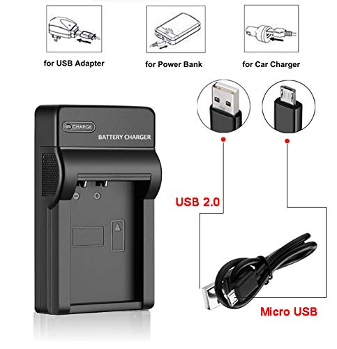 Mliepow 2 Pack En-El10 Battery And Micro Usb Charger Compatible With Nikon Coolpix S60, S80, S200, S205, S220, S230, S500, S510,